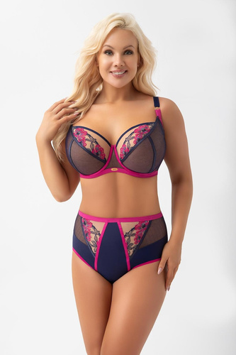 Gorsenia G022 Savina Бюстгальтер soft для великого бюста з вишивкою, сильна підтримка
