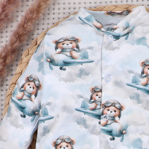 NINI BABY BEAR PILOT комбінезон для немовлят з органічної бавовни ABN-5747/PIL