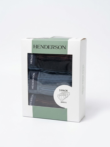 Чоловічі труси Henderson 1446 K703 3-pack 100% бавовна джинсовий сірий бордо