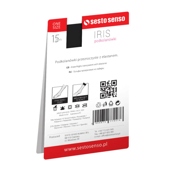Жіночі підколінки  Iris 15 DEN  Sesto Senso,-miele