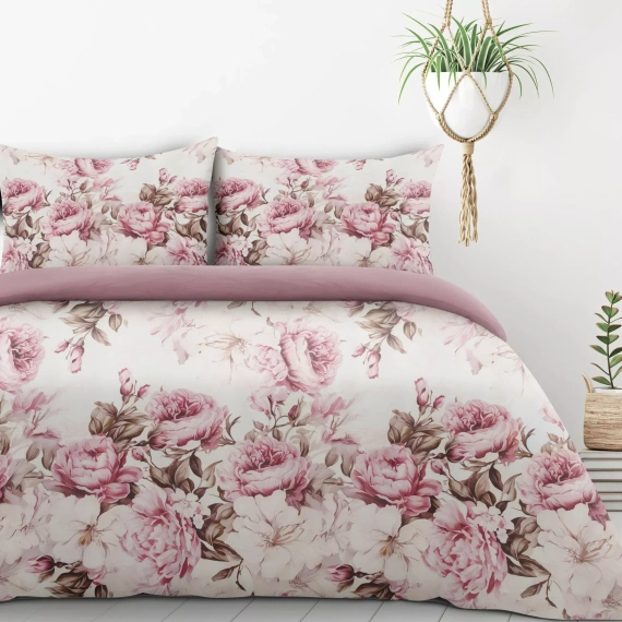 Постільна білизна Peony1 Design 91 з квітковим принтом двостороння м’яка