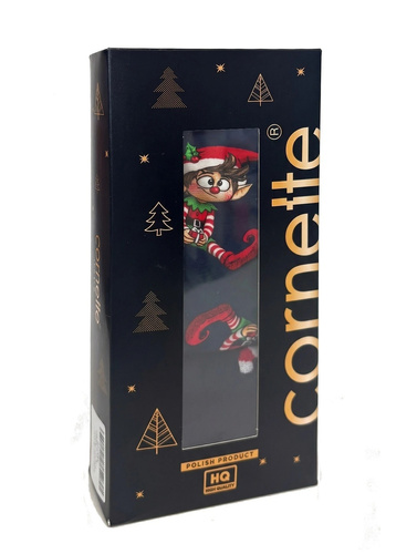 Cornette Gift 914/07 чоловічий святковий комплект: боксерки та шкарпетки, темно-синій