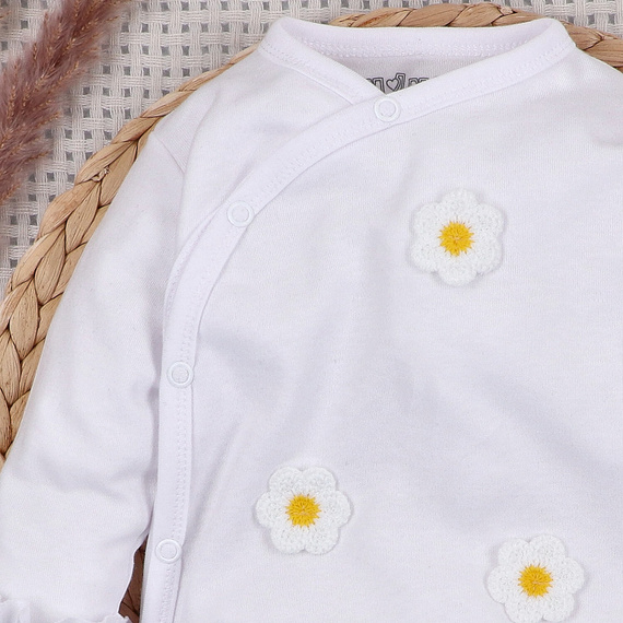 NINI LITTLE FLOWERS комбінезон для немовлят 100% органічна бавовна з вишивкою ABN-5758/BIA