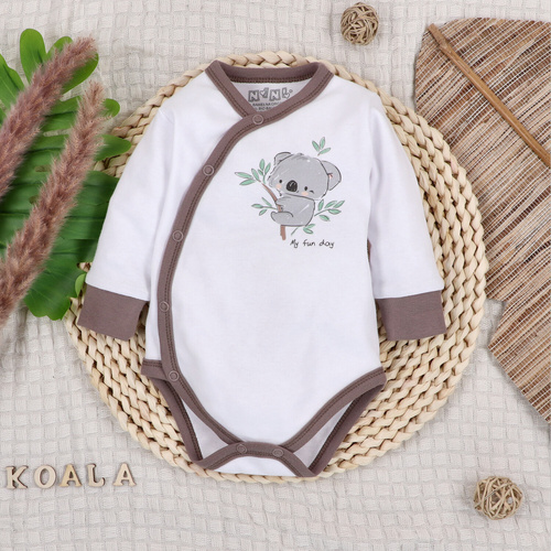 ABN-5202 боді на запах Nini Sweet Koala біле 100% органічна бавовна