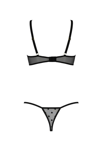 Xenita Set Komplet 2-częściowy Obsessive czarny biały