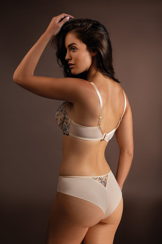 Бюстгальтер Soft Balconette Desert Flower LV-S69 Le Vernis бежевий з вишивкою