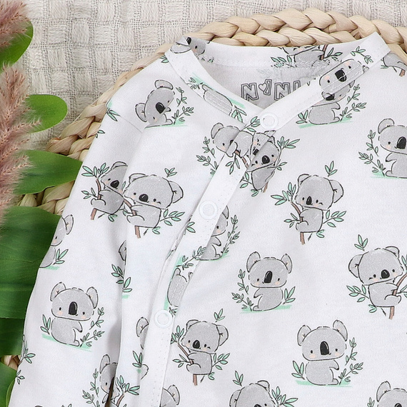 ABN-5201 боді на запах Nini Sweet Koala біле 100% органічна бавовна