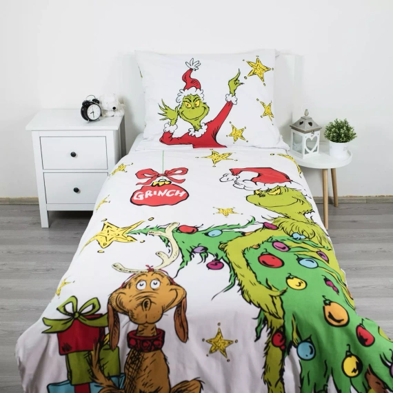 Постільна білизна Grinch Grinchmas JF24 140x200 100% бавовна Grinch замок