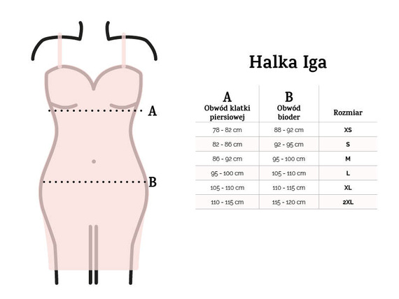 Нічна сорочка комбінація Iga Halka сатинова DKaren - верес