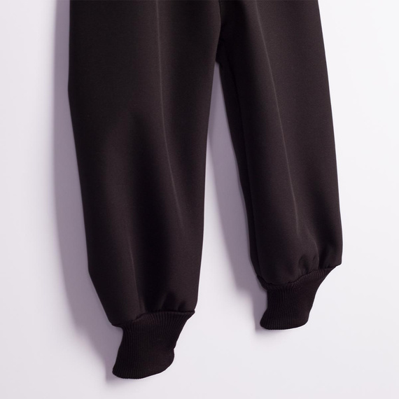 Nicol Штани 229055 дитячі softshell з флісом, високий пояс, манжети – чорний
