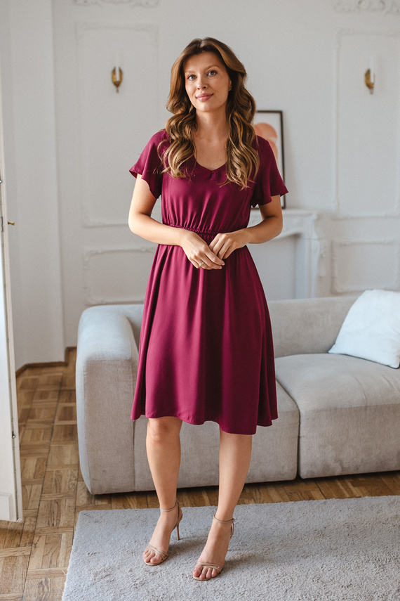 Milk & Love Lovely Dress сукня для вагітних та годування ягідного кольору