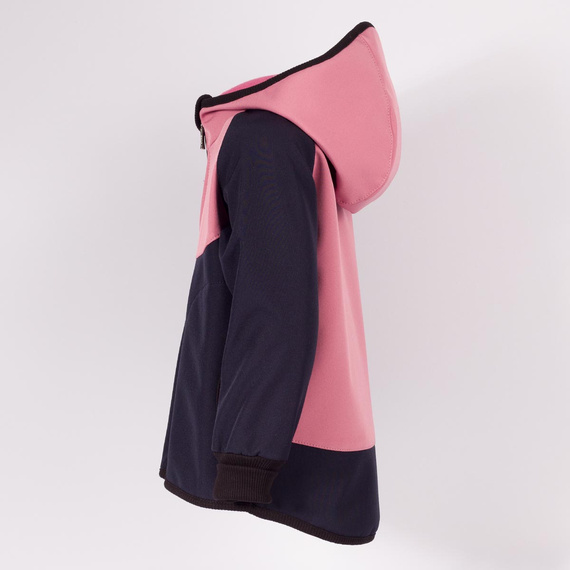 229040 Nicol Куртка дитяча softshell з флісом, капюшон, світловідбивачі – рожева