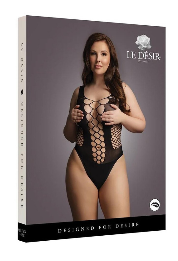 Body DES019 Le Désir чорне з вирізами та декольте S-L, XL-4XL