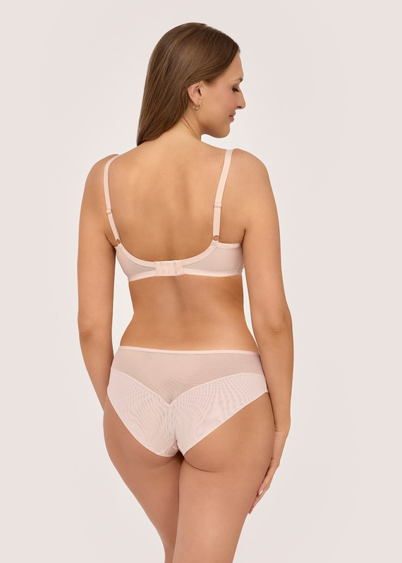 Бюстгальтер Semi Soft 2239 Caschmere Ava бежевий з вишивкою та кісточками