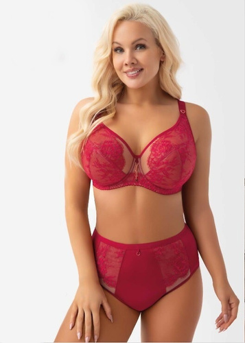 Gorsenia F024 Desire жіночі трусики червоні з мереживом і мікрофіброю