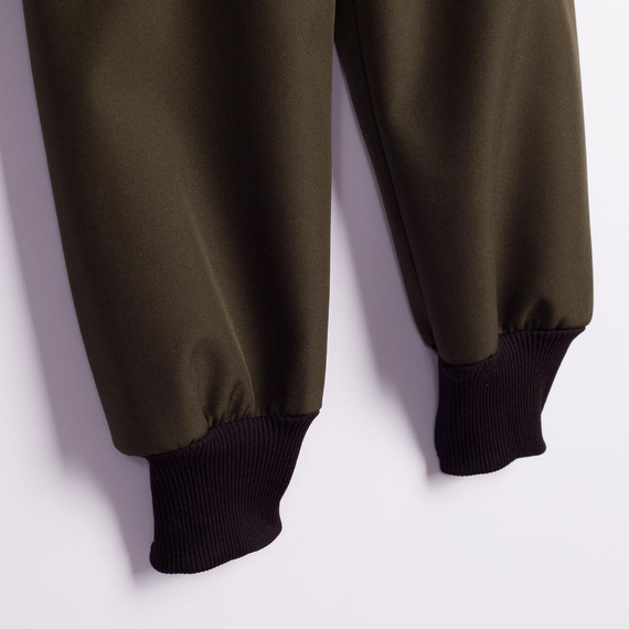 Nicol Штани 229052 дитячі softshell з флісом, високий пояс, манжети – хакі